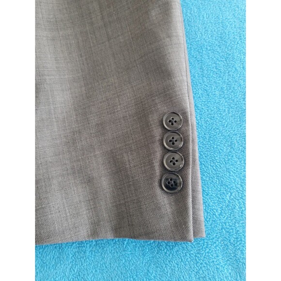 Peter Millar Sharkskin Gray Men Blazer Virgin Wool Sport Coat Jacket Size 44T - Picture 4 of 16